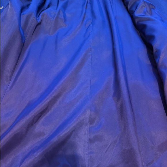 John Weitz Vintage Vibes 60s Inspired Sapphire Blue Wool Women's Pea Coat - Picture 10 of 16